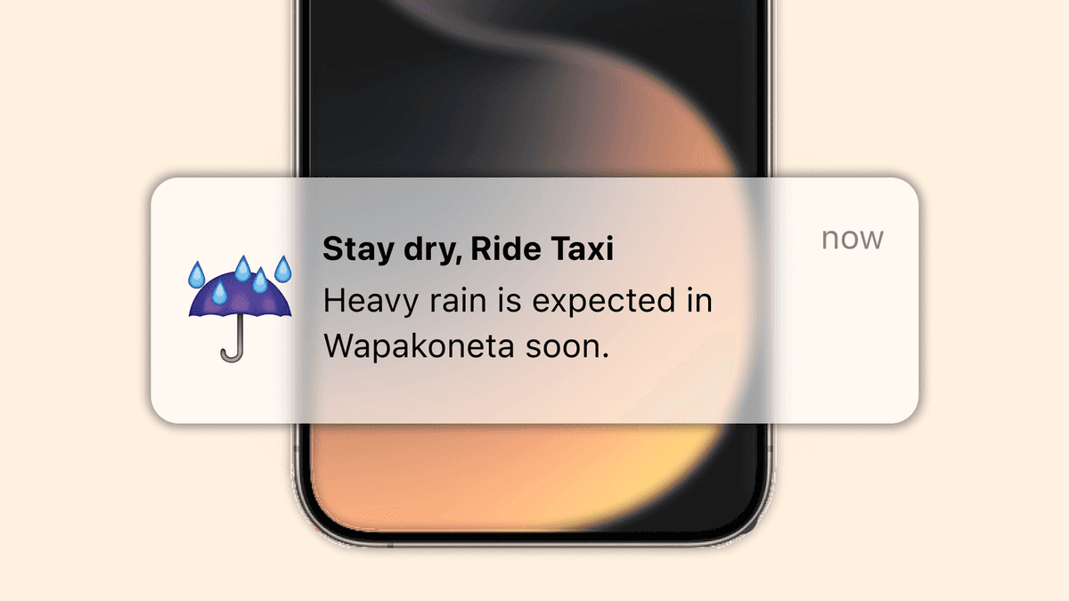 How to create weather-triggered push notifications